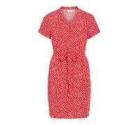 VILA Robe-chemise 'VIIda Paya' rouge / blanc, Taille 38