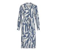 VILA Robe-chemise 'VILUPA' bleu-gris / blanc, Taille 38