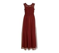 Vila Robe Maxi en Dentelle pour Femme, Fired Brick, 44