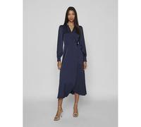Vila Robe Enna Ravenna manches longues midi bleu Taille 42 femme