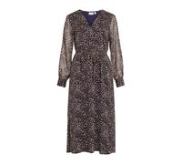 VILA Robe 'VIFALIA' marron / brocart / bleu violet / blanc, Taille 42