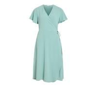 Vila Lovie Wrap Short Sleeve Midi Dress Bleu 42 Femme