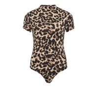 VILA Shirtbody 'VILEOA' sépia / noisette / noir, Taille XL