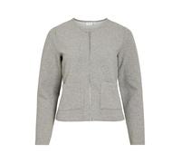 Vila Short Vigarden L/S Cardigan Court - Noos, Gris Clair chiné, S Femmes