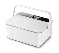 VILA SMO Glacière De Voyage Portable avec Affichage LED, Glacière Électrique, Double Couche, Double Batterie avec Fonctions Chaud Et Froid 0-18 ℃, USB Et Alimentation De Voiture, pour Voyage, Camping