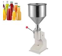 VILA SMO Machine De Remplissage Manuelle Quantitative pour Pâtes Liquides, Remplisseuse De Flacons De Crème Réglable De 5 À 100 ML, avec Trémie De 10 L, Système 5-50ml