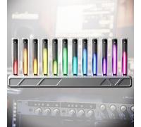 VILA SMO Music Spectrum Visualizer, LED Music Rhythm Light, with 12 Nixie Tube and 10 Lighting Effect Modes, 16 Million Customizable Colors, Supports USB Input, for Studio, Gaming Room