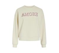 VILA Sweat-shirt 'VIReflect Love' crème / aubergine / rosé, Taille M