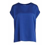 Vila Viellette S/S Satin Top/Su-Noos T-Shirt, Bleu Mazarine, 40 Femmes
