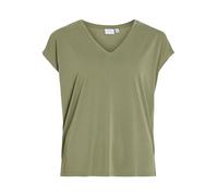 Vila T-Shirt Vimodala à col en V S/S Top Noos pour Femme, Vert Olive, L