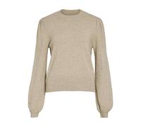 Vila Ril Balloon High Neck Sweater Beige S Femme