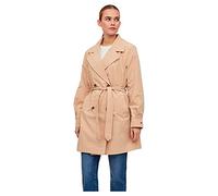 Vila Trench Vimersin-Noos Manteau, Beige, 42 Femme