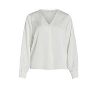 Vila Variété Col V L/S Top-Noos Chemisier à Manches Longues, Blanche-Neige, 40 Femme