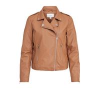 Vila Cara Leather Jacket Marron XS Femme