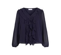 Vila Viane L/S V-Neck Frill Top-Noos Haut à col, Rhodonite, 38 Femmes