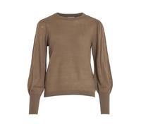 Vila Viava L/S O-Neck Knit Pullover-Noos Pull-Over, fossile, M Femme