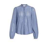 Vila Vichikka Lace L/S T-Shirt Noos Chemisier à Manches Longues, Bleu Coronet, S Femme