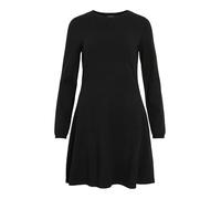 Vila Vicomfy A-Line O-Neck Knit Dress-Noos Robe en Tricot à col Rond, Noir, L Femmes