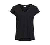 Vila Vidreamers New V Neck T-Shirt Su-Noos, Noir, XS Femme