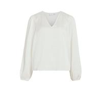 Vila Viellette L/S Smock Satin Top-Noos, Blanche-Neige, 36 Femmes