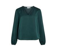 Vila Viellette L/S Smock Satin Top-Noos, Pins Ponderosa, 44 Femmes