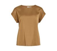 Vila Viellette S/S Satin Top - Noos, Bistre, 36