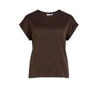 Vila Viellette S/S Satin Top - Noos, Chocolat, 36