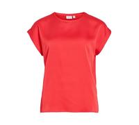 Vila Viellette S/S Satin Top - Noos, Hibiscus, 40