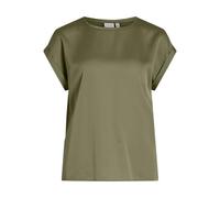 Vila Viellette S/S Satin Top-Noos T-Shirt, Vert Pastel, 36 Femmes