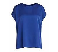 Vila Viellette S/S Satin Top/Su-Noos Blouse, Bleu Mazarine, 46 Femmes