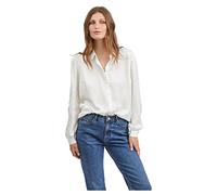 Vila VIELLETTE Satin L/S Shirt/SU-Noos Blouse, Blanche-Neige, 44 Femme