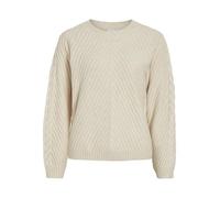 Vila Vierin L/S O-Neck Cable Knit Top/BF Sac à Main à Anse Haute, Bouleau, L Femme