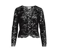 Vila Viestea Lace L/S Cover Up/BM/DC Blouse, Noir, 46 Femmes