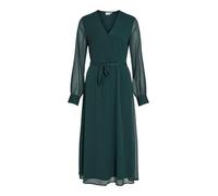 Vila Vifalia V-Neck L/S Midi Dress-Noos Robe, Scarab, 44 Femmes