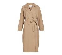 Vila Vijancine L/S Trench Long Noos Trenchcoat, Cornstalk, 44 Femme