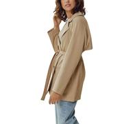 Vila Vijancine L/S Trench-Noos Coat, Cornstalk, 36 Femme