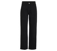 Vila Vikelly Jaf Hw Straight Jeans-Noos, Black Denim/Detail:vil 221, 38W x 30L Femmes
