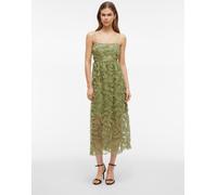 VILA VILA Green Embroidered Cami Midi Dress Green EU 36 (UK 8)