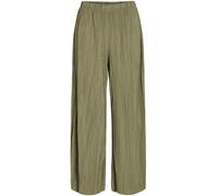 VILA VILA Green High Waisted Plisse Culotte Trousers