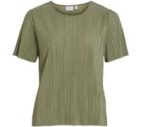 VILA VILA Green Short Sleeved Plisse Top