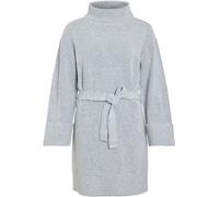 VILA VILA Grey Long Sleeve Tie Belt Knit Dress Grey EU 40 (UK 12)