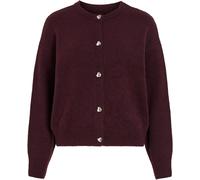 VILA VILA Purple Long Sleeve Heart Button Knit Cardigan