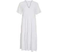 VILA VILA White Embriodery V-Neck Tiered Midi Dress White XL 14
