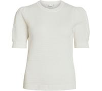 VILA VILA White Knitted Short Puff Sleeve Top