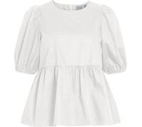 VILA VILA White Puff Sleeve Peplum Hem Blouse