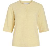 VILA VILA Yellow Half Sleeve Round Neck Cardigan