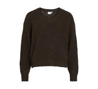 Vila Vilampe V-Neck mpe col en V L/S Knit Top-Noos, Chocolat, XL Femmes