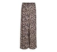 Vila Vileoa RW Wide Pants Pantalon en Tissu, Noir/imprimé léopard, S Femmes