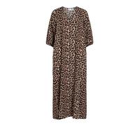 Vila Viliopana Lio Robe à col en V 3/4 aux Chevilles, Sable brésilien, 42