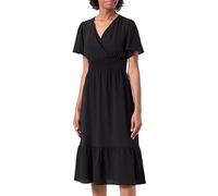 Vila Vimathilde S/S Smock Midi Dress Robe, Noir, 38 Femme